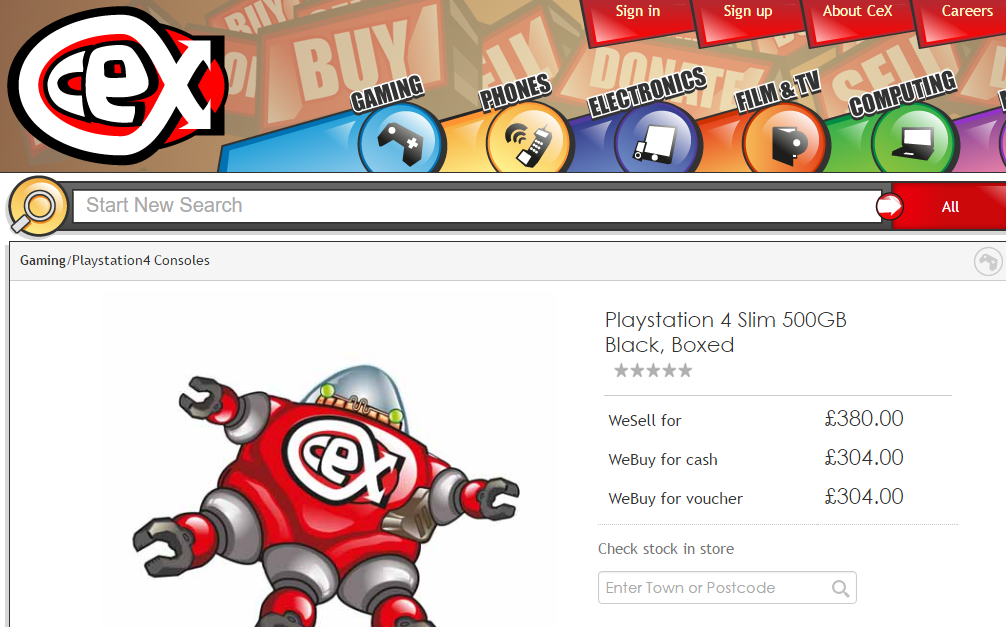 UK Retailer CEX Leaks the Price of PlayStation 4 Slim